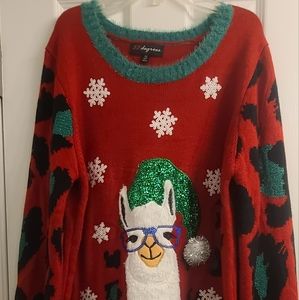 33 Degrees from Target Ugly Holiday Sweater Llama XL